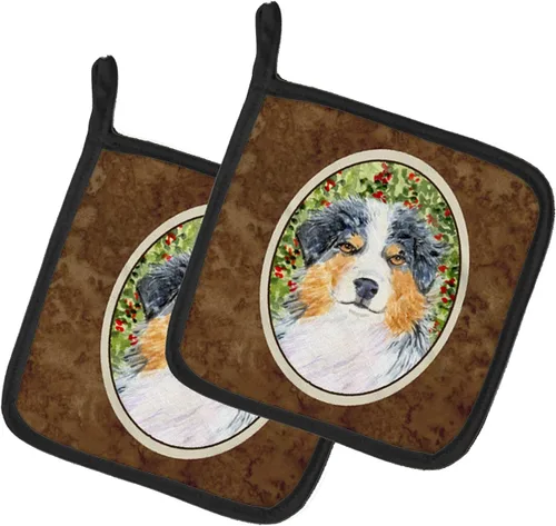 Miniatura 4 de Caroline's Treasures SS8617PTHD - Juego de soportes para ollas de cocina resistentes al calor, almohadillas calientes para horno para cocinar, Husky