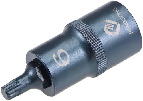 uxcell 1/2" Drive x M6 (0.236 in) Triple Square Spline Bit Socket, S2 Brocas de acero, enchufes CR-V de 2 pulgadas de longitud (solo para uso manual)