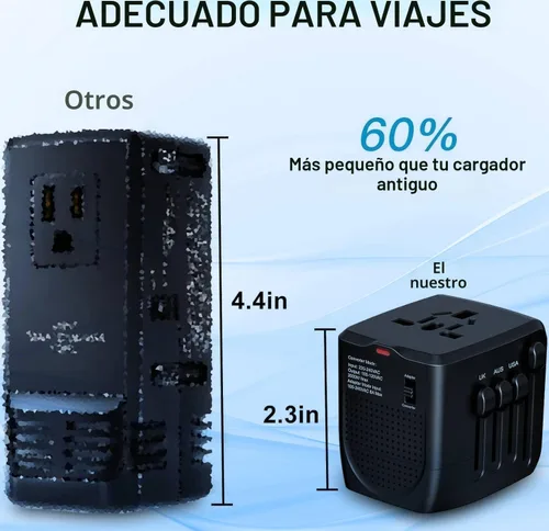 Miniatura 6 de Travel Converter Adapter Voltage Converter that Steps Down 220 Volts to 110 Volts for use in Over 200 Countries,Including The U.S., U.K., Europe