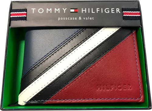 Miniatura 2 de Tommy Hilfiger Passcase and Valet - Billetera plegable - Rojo/Azul marino/Blanco, Multi