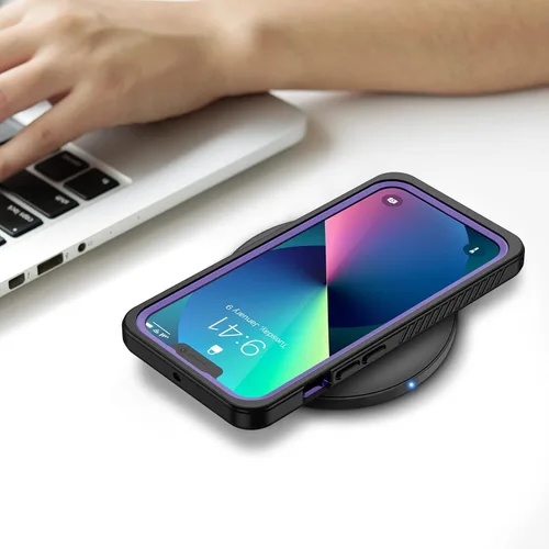 Miniatura 7 de Lanhiem Funda para iPhone 13, impermeable IP68, a prueba de polvo, a prueba de golpes, con protector de pantalla integrado, cubierta frontal