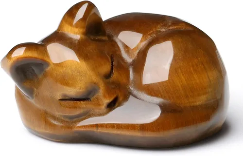 Miniatura 9 de QINJIEJIE Gato de Cristal de Obsidiana Negra de 2 Pulgadas, Piedras Preciosas de Gato Negro, Decoraciones de Estatua de Piedra Curativa, Lindas