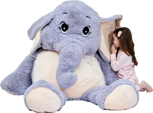 IKASA Juguete de peluche de elefante grande, 22.5 pulgadas, lindos juguetes suaves, peluche de gran tamaño, regalos para niños