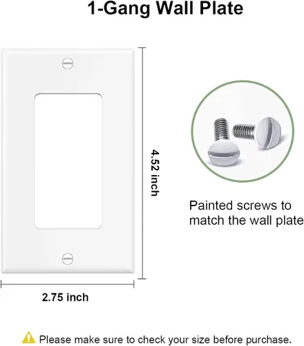 Miniatura 7 de Placa decorativa de pared de 1 banda, cubierta de enchufe de receptáculo, para interruptores de luz, atenuadores, GFCI, receptáculo, salida USB