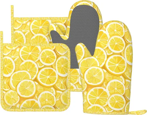 Miniatura 28 de Manoplas de horno y agarradores de ollas de mármol blanco y oro de silicona, accesorios de cocina de 4 piezas, guantes largos resistentes al calor