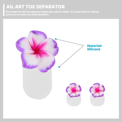 Miniatura 3 de 32 piezas de esmalte de uñas para dedos de los pies, separadores de dedos de silicona para arte de uñas, estirador de dedos, herramientas de Como se