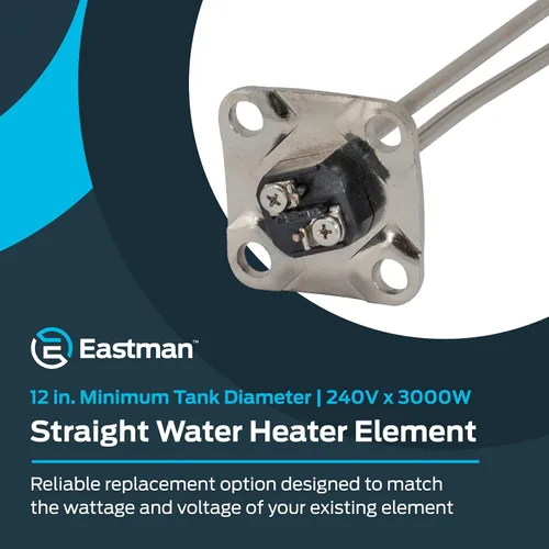 Miniatura 2 de Eastman Elemento calentador de agua recto, 240V x 3000W, 60053