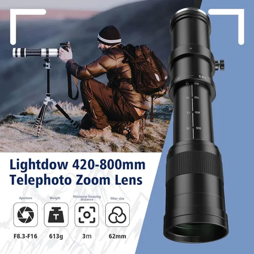 Miniatura 4 de Lente telefoto EF/EF-S 420-800mm F8.3 de zoom (MF) para Canon EOS Rebel T8i/T7i/T7/T6i/T5/T3i/T2i/XSi/SL3/SL2/T100/90D/80D/70D/50D/5D Mark IV/6D