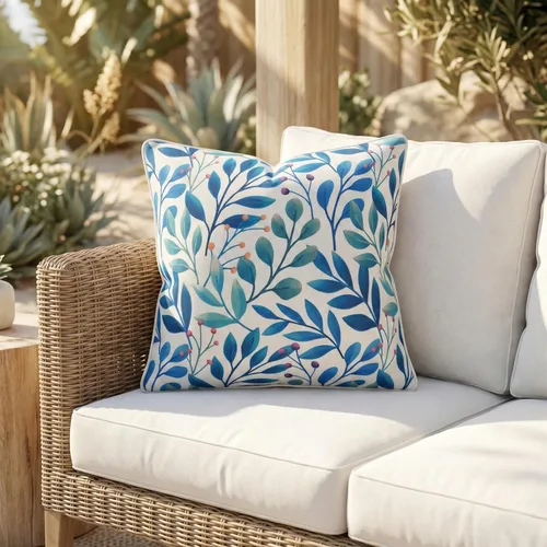 Miniatura 13 de Fab Habitat Almohadas para interiores y exteriores hechas de hilo de poliéster reciclado, resistente a las manchas, lavable a máquina, inserto Ondas