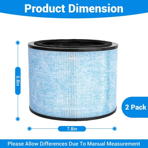 Miniatura 5 de Repuesto de filtro AP200, compatible con purificador de aire AP200 integral, filtro HEPA verdadero de grado H13 3 en 1 y filtro de carbón activado