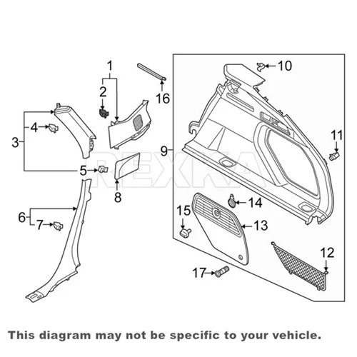 Miniatura 5 de Rexka Clip de resorte para panel de ajuste metálico, 30 unidades, 0.630 in, compatible con VW Audi 4A0-867-276A 30Pcs