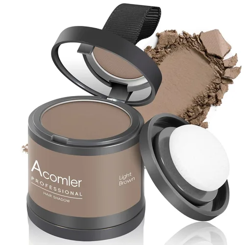 Miniatura 22 de Acomler Color de Cabello en Polvo de Sombra para Retoque Instantáneo de Raíces, Cobertura de Raíces, Marrón Oscuro para Cabello Ralo, Cobertura