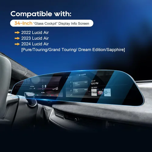 Miniatura 4 de LFOTPP Protector de pantalla para pantalla táctil Lucid Air 2022 2023 2024 2025 de plástico Lucid Air 2022-2025