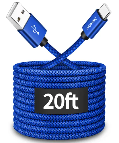 Miniatura 8 de CLEEFUN Cable largo USB C de 20 pies, cable de carga USB a USB-C, cable de carga tipo C de 20 pies para iPhone 16 serie 15, serie Samsung Galaxy