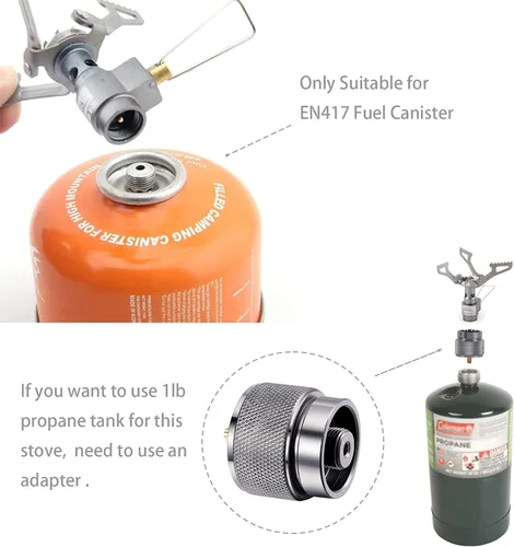 Miniatura 4 de BRS Stove BRS 3000T Estufa de Titanio Ultraligera para Mochileros Estufa Portátil de Propano para Camping Estufa de Gas Quemador de Gas Estufa