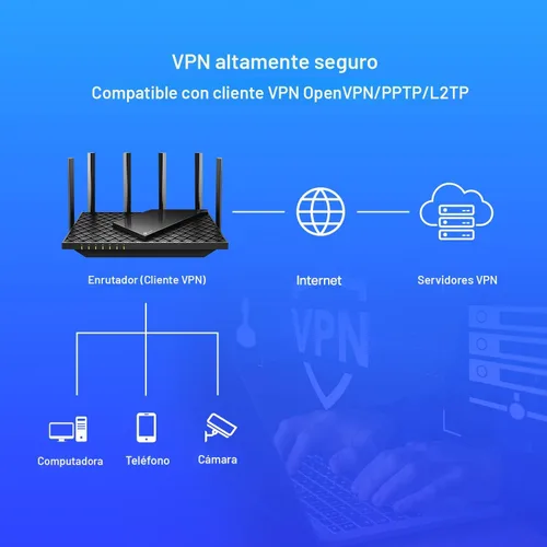 Miniatura 5 de TP-Link AX5400 WiFi 6 Router (Archer AX73) - Router de Internet inalámbrico Gigabit de doble banda para transmisión, cobertura de largo alcance