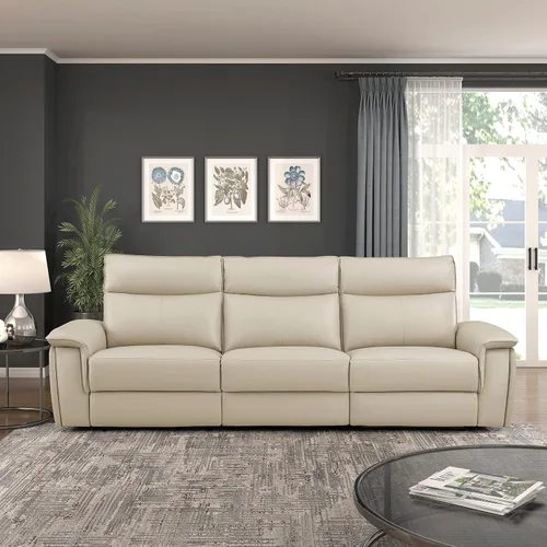 Lexicon Raelynn Power - Sofá reclinable doble, color gris pardo gris topo