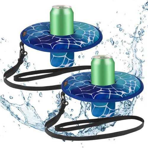 Soporte flotante para bebidas de neopreno para piscina, flotadores para tazas de piscina, para latas de bebidas, tazas, botellas, portavasos Paquete