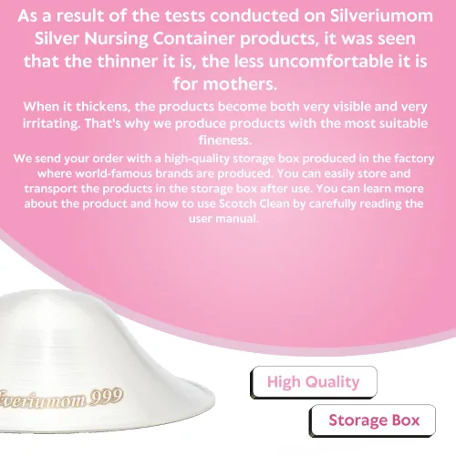 Miniatura 3 de Silveriumom - Tazas de lactancia de plata original, protectores de pezones para lactancia, recién nacidos, 100% plata pura 999 y hechas a mano