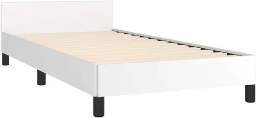 Miniatura 5 de vidaXL Base de cama de piel sintética, estilo escandinavo, soporte de listones, no necesita somier, sin colchón, fácil montaje, cama individual