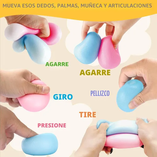 Miniatura 4 de Juguetes para ansiedad, pelotas antiestrés para niños y adultos, cambian de color con el sol, bola de masa de tiro lento, juguetes para ansiedad
