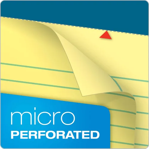 Miniatura 3 de TOPS Docket - Tableta de escritura, 8-1/2 x 11-3/4 pulgadas, perforada, canaria, regla legal/ancha, 50 hojas por bloc, 6 almohadillas por paquete