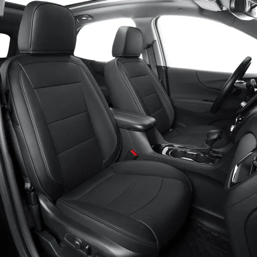 RISINGSTAR Fundas de Asiento Terrain, aptas para GMC Terrain SUV 2018-2024 con asientos traseros divididos, piel sintética impermeable (juego