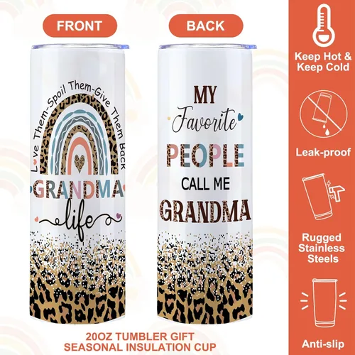 Miniatura 52 de Silkfly Set de 3 piezas de la mejor abuela del mundo para mujeres, regalos de cumpleaños, día de la madre, regalo de cumpleaños, vaso de acero