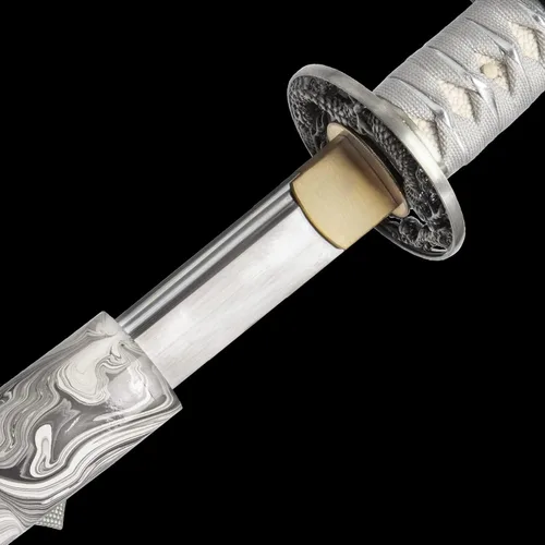 Miniatura 5 de Espada samurái real forjada a mano con acero T10 templado con arcilla, espada Katana de espiga completa afilada, 41 pulgadas