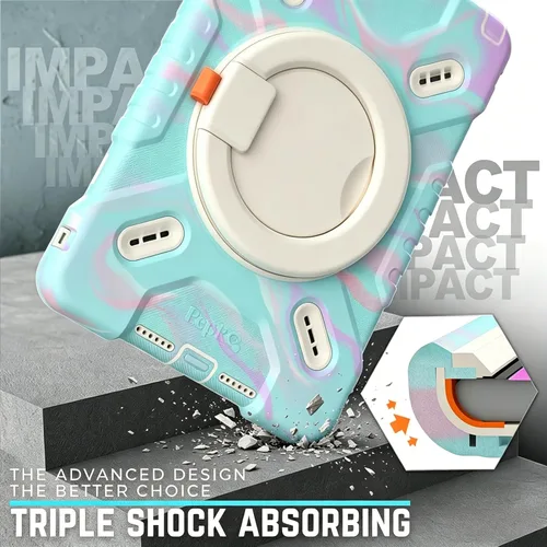 Miniatura 3 de Funda Triple a Prueba de Golpes para iPad de 9ª/8ª/7ª Generación de 10.2 pulgadas 2021/2020/2019, Air 3ª Generación de 10.5 pulgadas, Funda Colorido