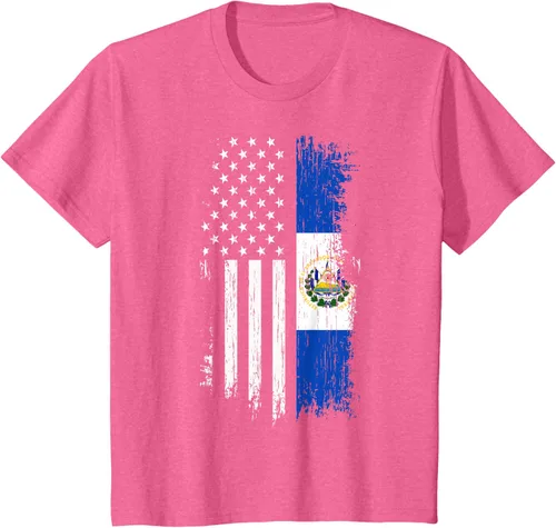 Miniatura 62 de Camiseta de la bandera de Estados Unidos salvadoreño - Camiseta de El Salvador USA
