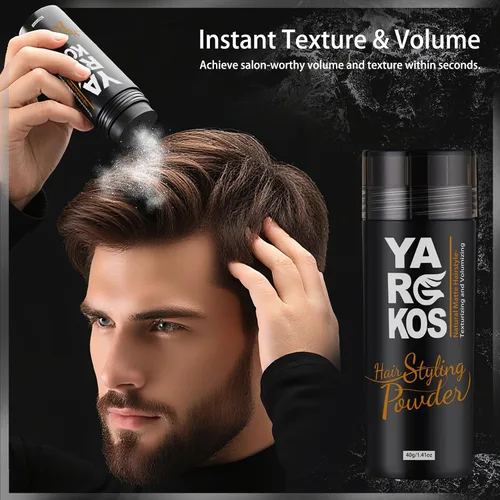 Miniatura 2 de Polvo para peinar el cabello para hombres y mujeres, polvo de textura de cabello, texturizante y voluminizador, sujeción fuerte, acabado mate