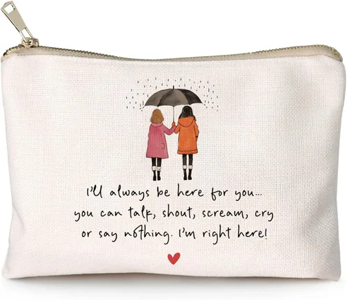 Miniatura 11 de Maybe I Can't Stop The Downpour - Bolsa de cosméticos, regalos para hermanas de Tough Times, regalo para amigas necesitadas, apoyo de amistad