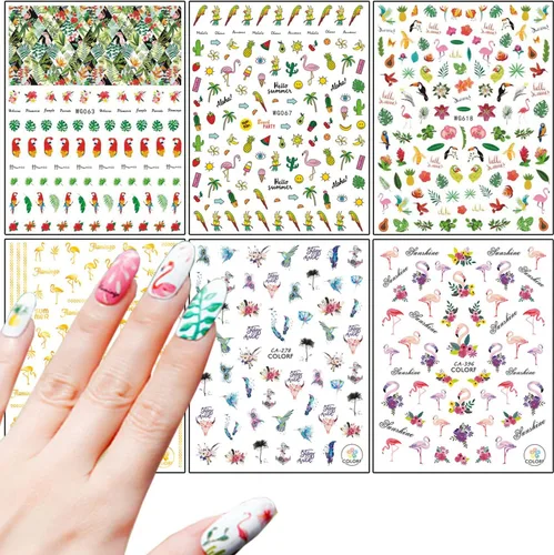 Miniatura 13 de Grandes calcomanías de mariposas para uñas, calcomanías de mariposas grandes 3D para uñas, calcomanías autoadhesivas de diseños de mariposas