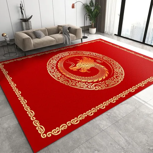 Miniatura 22 de Alfombra minimalista de lujo con diseño geométrico para sala de estar, alfombra moderna con estampado de mármol rosa dorado, alfombra rectangular
