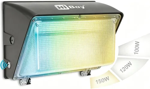 Miniatura 15 de HiBay Luz LED de granero del atardecer al amanecer con atenuación temporizada, 3CCT 80W 12000LM eqv 400-600W HPS/HID, iluminación de inundación