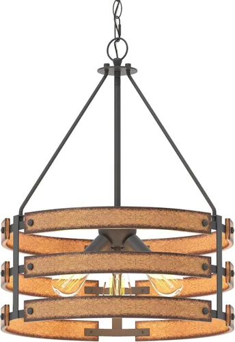 Inlight IN-0335-3-WD - Colgante de 3 luces de diseño rústico e industrial de 18 pulgadas para isla de cocina, acabado de madera envejecida negra