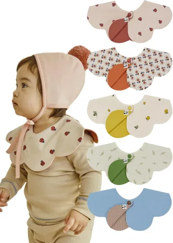 Miniatura 43 de Konny Baby Bib 3/5/7-Pack Set, 360 ° Rotate, Soft and Absorbent Drooling for Toddler Boys Girls Baby Essentials