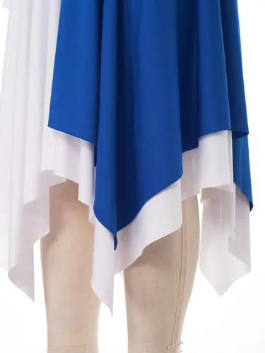 Miniatura 30 de CHICTRY Vestido de baile lírico sin mangas asimétrico para niñas, disfraz de adoración litúrgica contemporánea