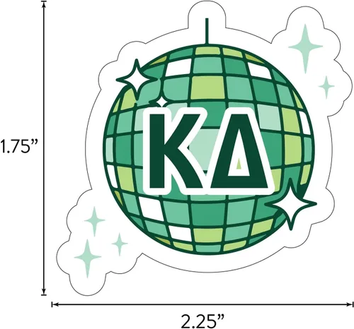 Miniatura 2 de Kappa Delta - Hoja de calcomanías de vinilo de diseño occidental con diseños oficiales, adhesivo extraíble, 10 calcomanías por hoja, por Sorority