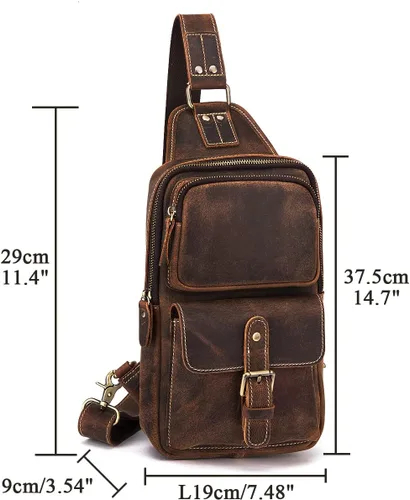 Miniatura 4 de Le'aokuu Al aire libre Casual Viaje Senderismo Crossbody Pecho Sling Bag Rig Una Correa De Hombro Bolso Mochila 1315