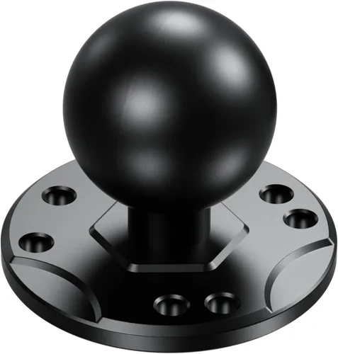 BRCOVAN Base de montaje de bola de 1.5 pulgadas con placa redonda de orificio AMPS de aleación de aluminio, compatible con soportes RAM tamaño C de