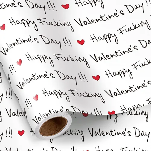 Miniatura 11 de RUSPEPA Rollo de papel de regalo reversible, mini rollo, diseño de pareja de gnomos rojos en camión, ideal para el día de San Valentín, fiesta