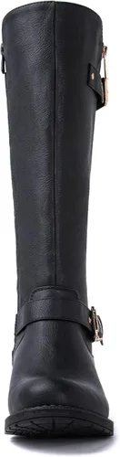 Miniatura 5 de GLOBALWIN Botas altas acolchadas hasta la rodilla para mujer, de tacón bajo, cómodas, a la moda, elegantes, botas de montar para mujer