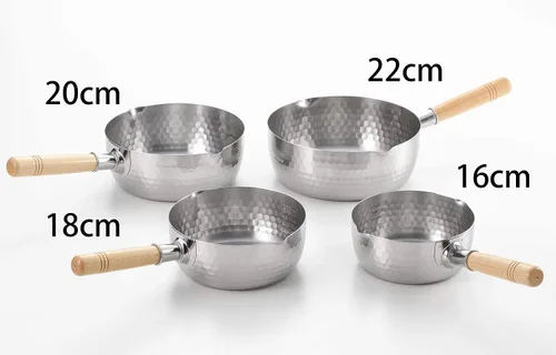 Miniatura 8 de Olla japonesa Yukihira de acero inoxidable de 7.9 in, 2.2 cuartos de galón, fabricada en Japón, 1 paquete