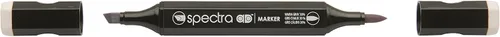 Miniatura 17 de AD Marker Chartpak Spectra, Tri-Nib y cepillo de doble punta, blanco antiguo, 1 cada uno (S092AD)