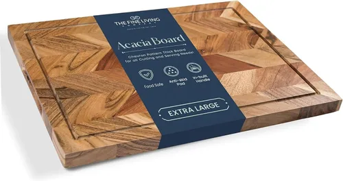 Miniatura 8 de Tablero rectangular de acacia de ranura larga - 14"x8"-Natural