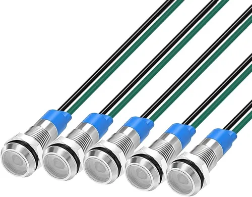 Gebildet Juego de 5 luces LED de 6 mm, 3V-4.5V-5V-6V-7.5V-9VDC, impermeables, para señalización, piloto, salpicadero, direccionales, para auto,