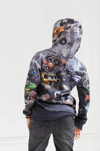 Miniatura 4 de Monster Jam Sudadera con capucha de forro polar para niños pequeños a grandes Grave Digger El Toro Loco Megalodon