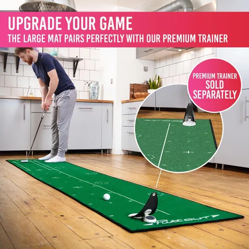Miniatura 9 de PuttOut Alfombrilla grande para golf (144.5 x 26.4 in)